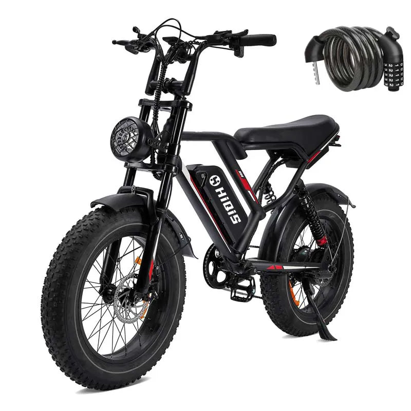 S8 moped style fat tire electric bike