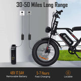 S8 moped style electric bike side view