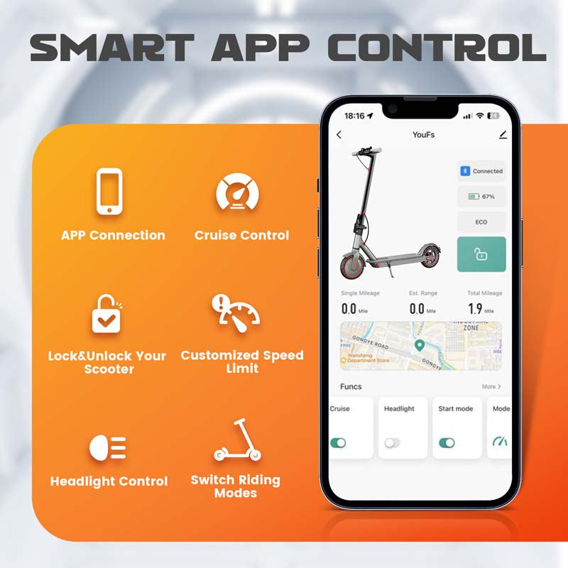 D8 electric scooter detail