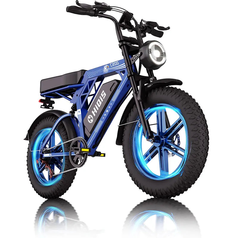 C200 moped style electric bike side view
