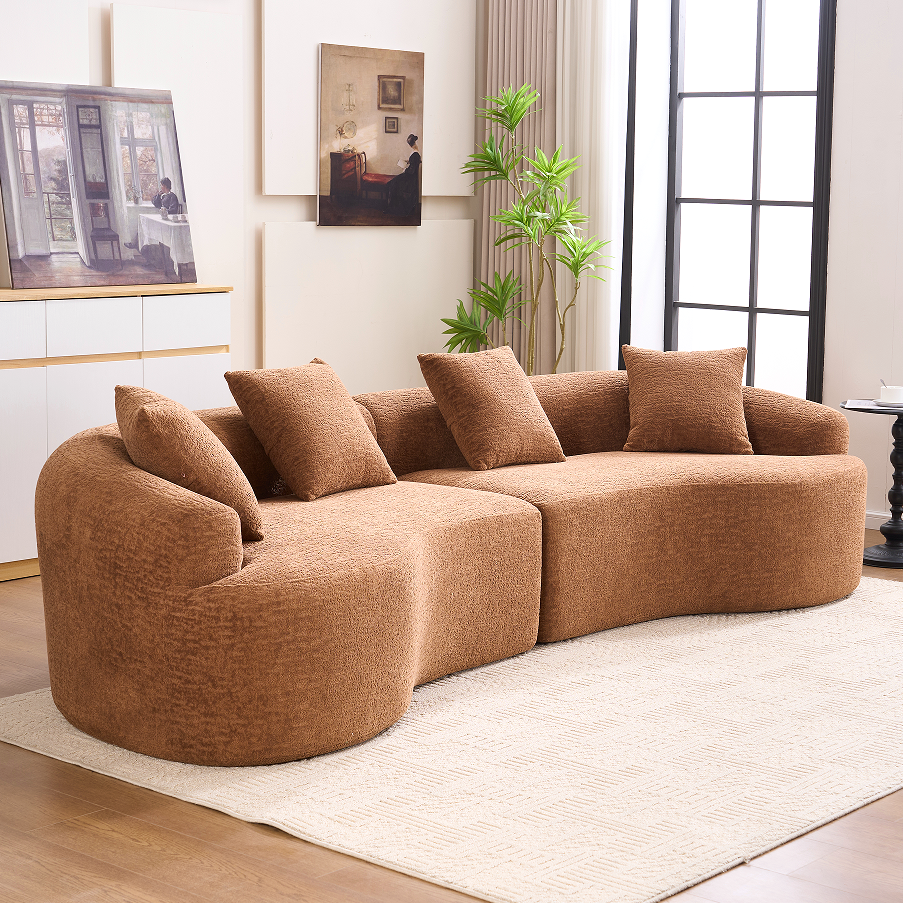 Curved sectional sofa bed