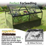 Raised garden bed features
