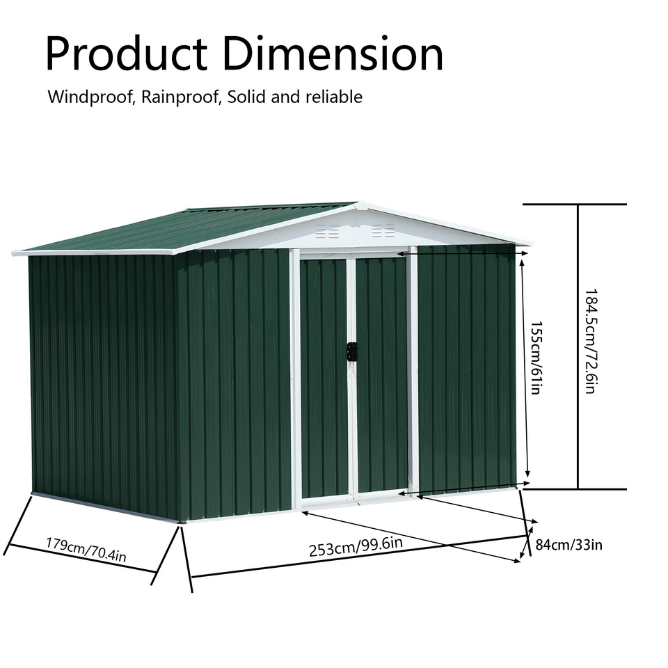 8x6 shed dimensions