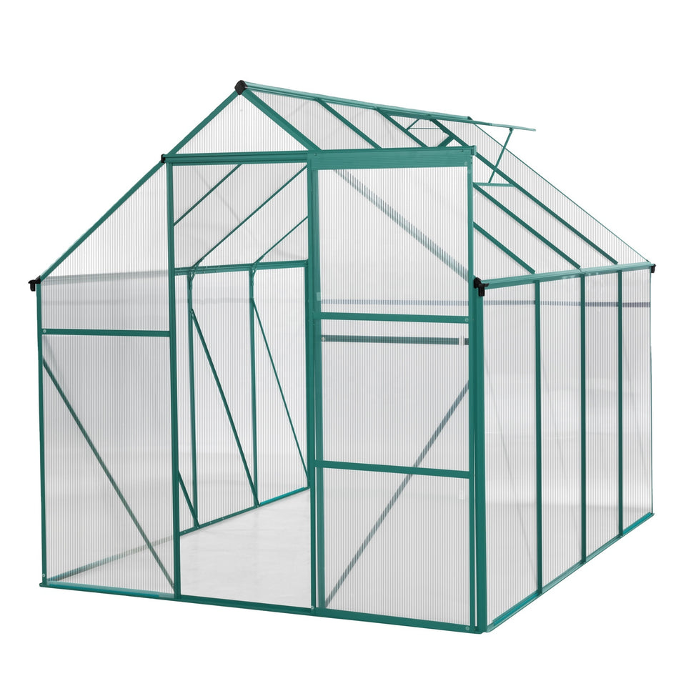Green polycarbonate greenhouse kit