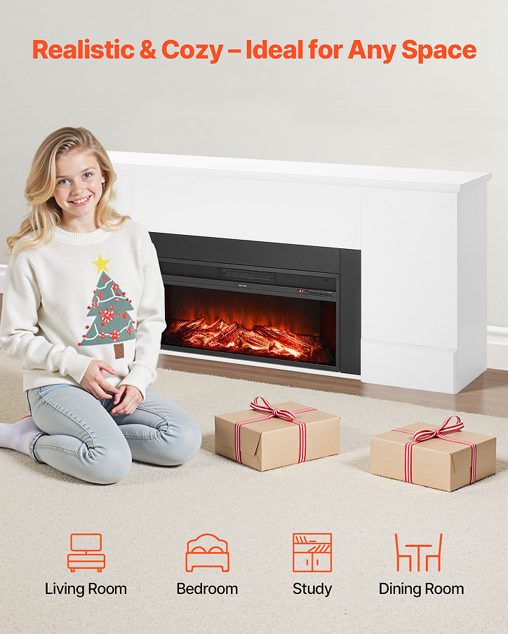 Fireplace TV stand detail