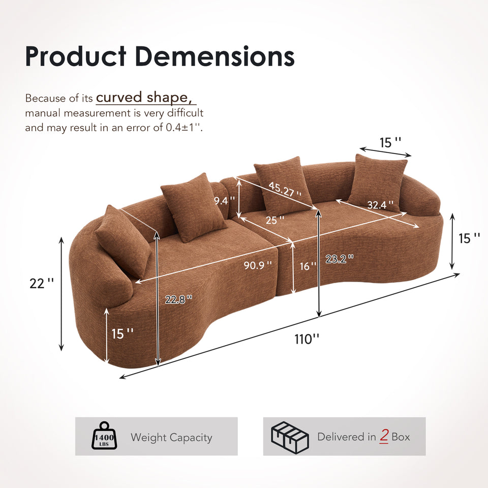 Chenille sofa detail