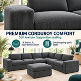 Modular sectional in living room