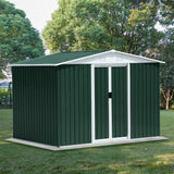 Garden shed sliding door open
