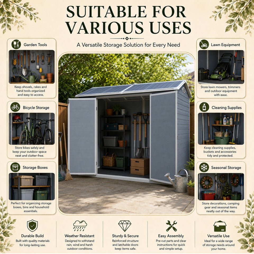 Resin shed dimensions