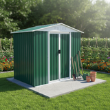 6x4 small metal tool shed with sliding door