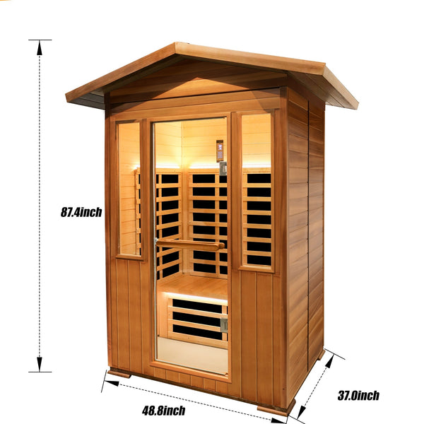 Red cedar sauna exterior