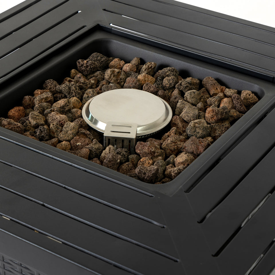 Fire pit table with cover