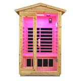 Outdoor infrared sauna fir wood exterior