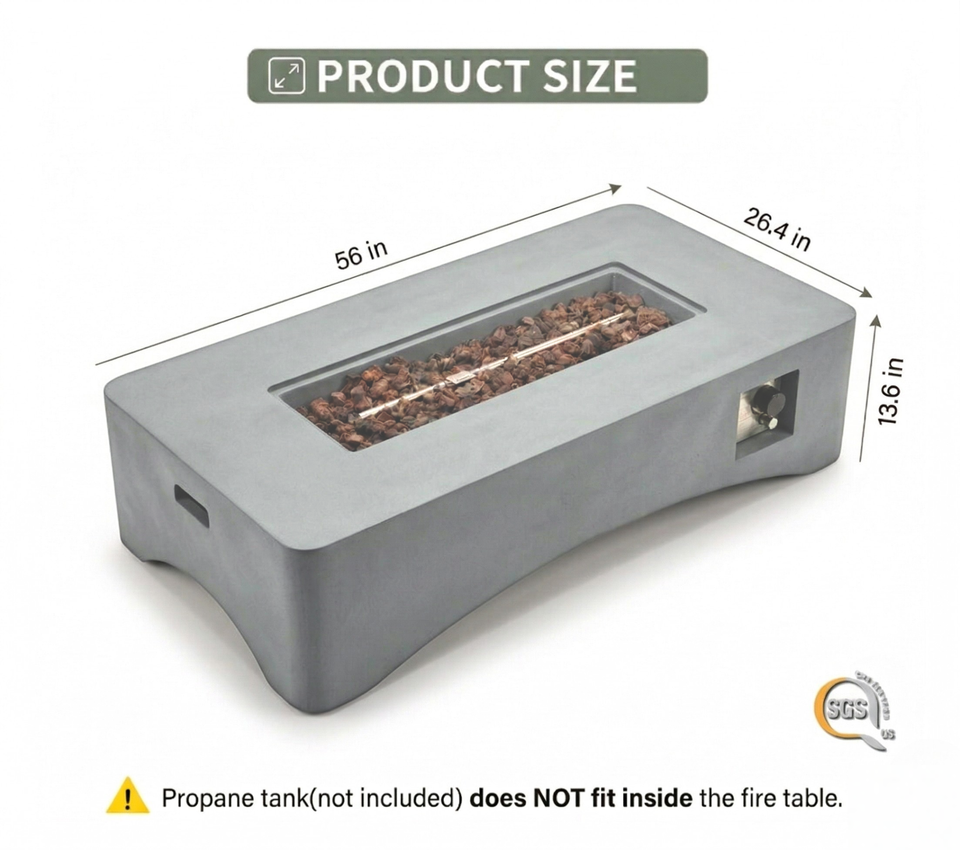 Concrete fire table colors