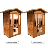 Red cedar sauna interior