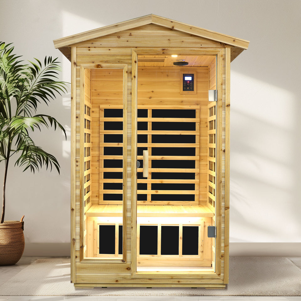 2 person outdoor far infrared sauna