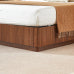 Walnut LED platform bed