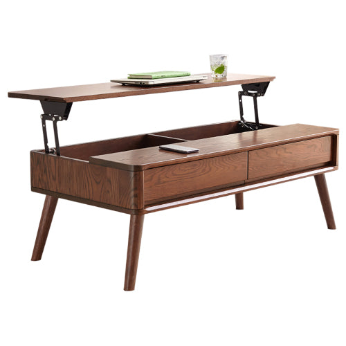 Lift top coffee table in solid oak