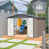Metal shed interior storage