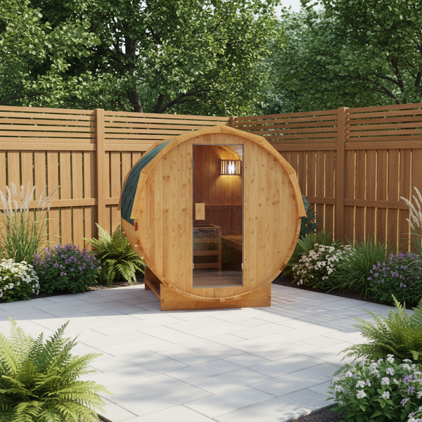 Traditional dry sauna cabin with 4.5kW heater