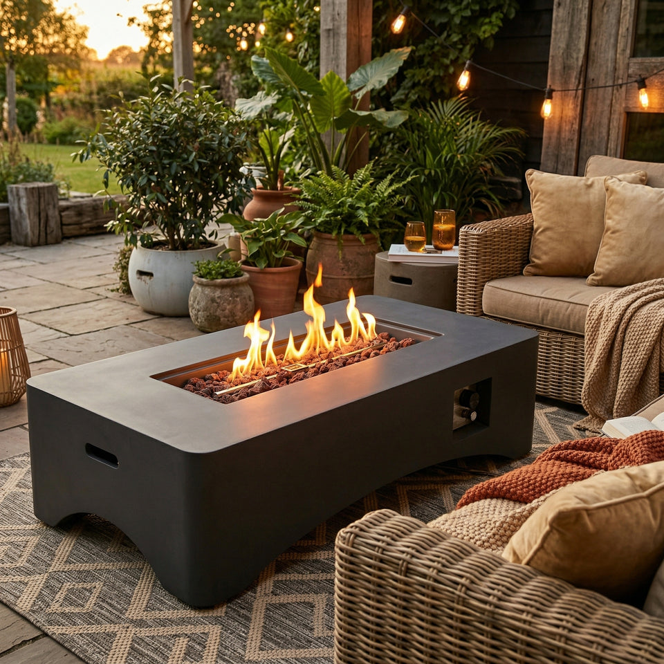 Concrete fire table dimensions