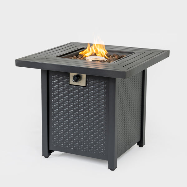 28 inch square propane fire pit table