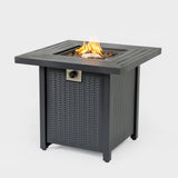 28 inch square propane fire pit table