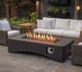 Concrete fire table flame