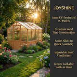 Wooden greenhouse dimensions