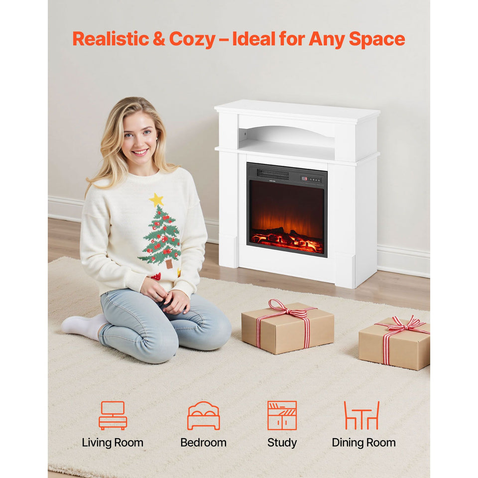 Electric stove heater in room
