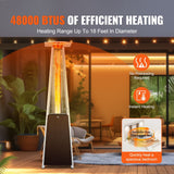 Bronze patio heater flame