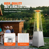 Propane patio heater on patio