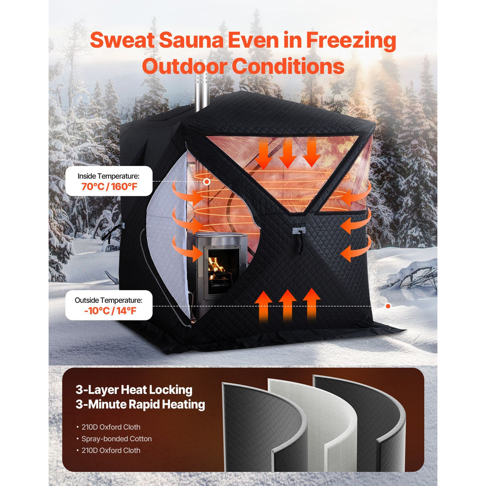 Sauna tent interior