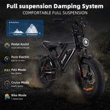 S8 Pro dual motor electric bike side view