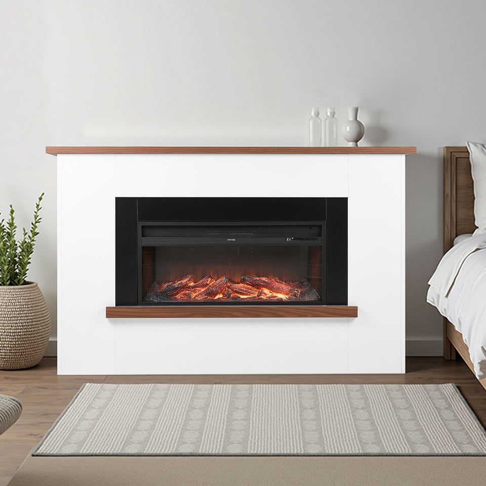 Electric fireplace heater detail