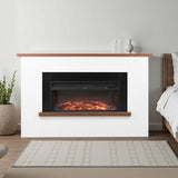 Electric fireplace heater detail