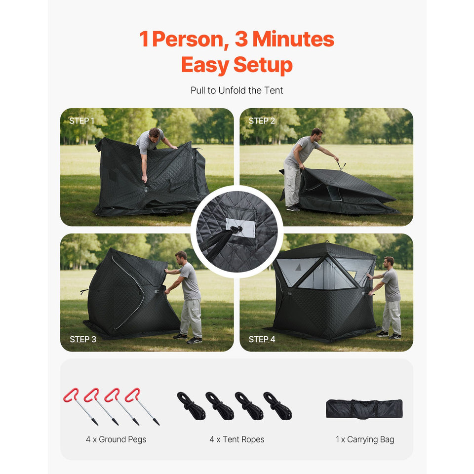 Sauna tent dimensions