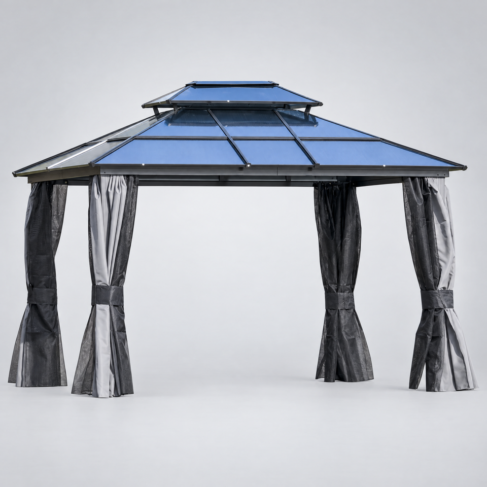 Hardtop gazebo front view