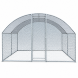Walk-in chicken coop 13 x 10 ft galvanized steel on white background