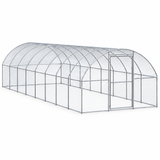 Extra-large walk-in chicken run 9.8 x 26.2 ft on white background