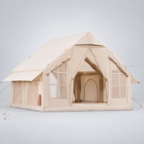 Inflatable tent front view showing the entrance