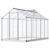 Walk-in polycarbonate greenhouse 10 x 6 ft on white background