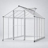 Greenhouse front view showing the door