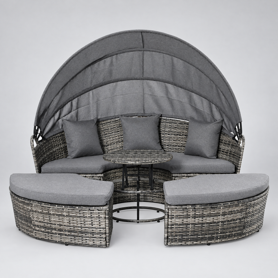 Patio daybed set front view