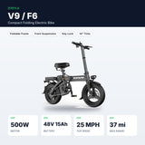 V9/F6 Folding Electric Bike – 14", 500W, 48V